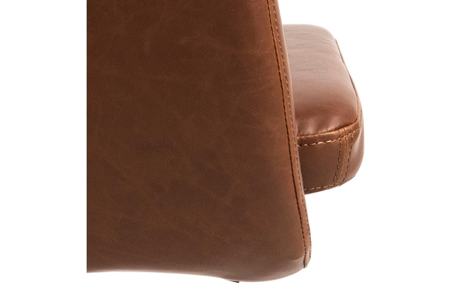 AC Design Nora Bürostuhl – Kunstleder – Braun, gepolsterte Armlehnen
