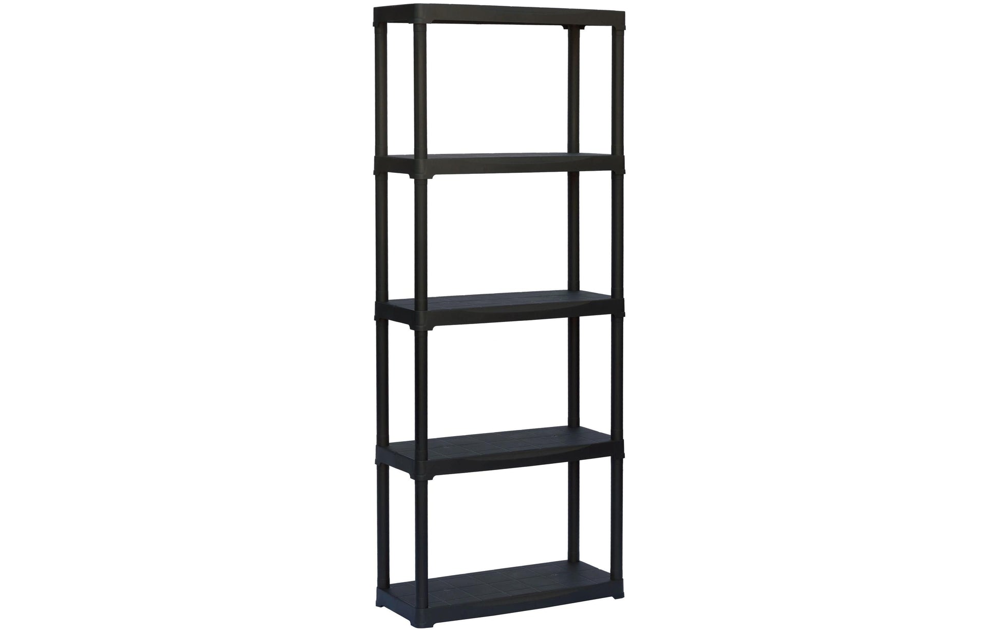 Art Plast Büro-/Lagerregal freistehend, T70/5 – 5 Böden – 70 × 30 × 174 cm – 20 kg/Boden – schwarz