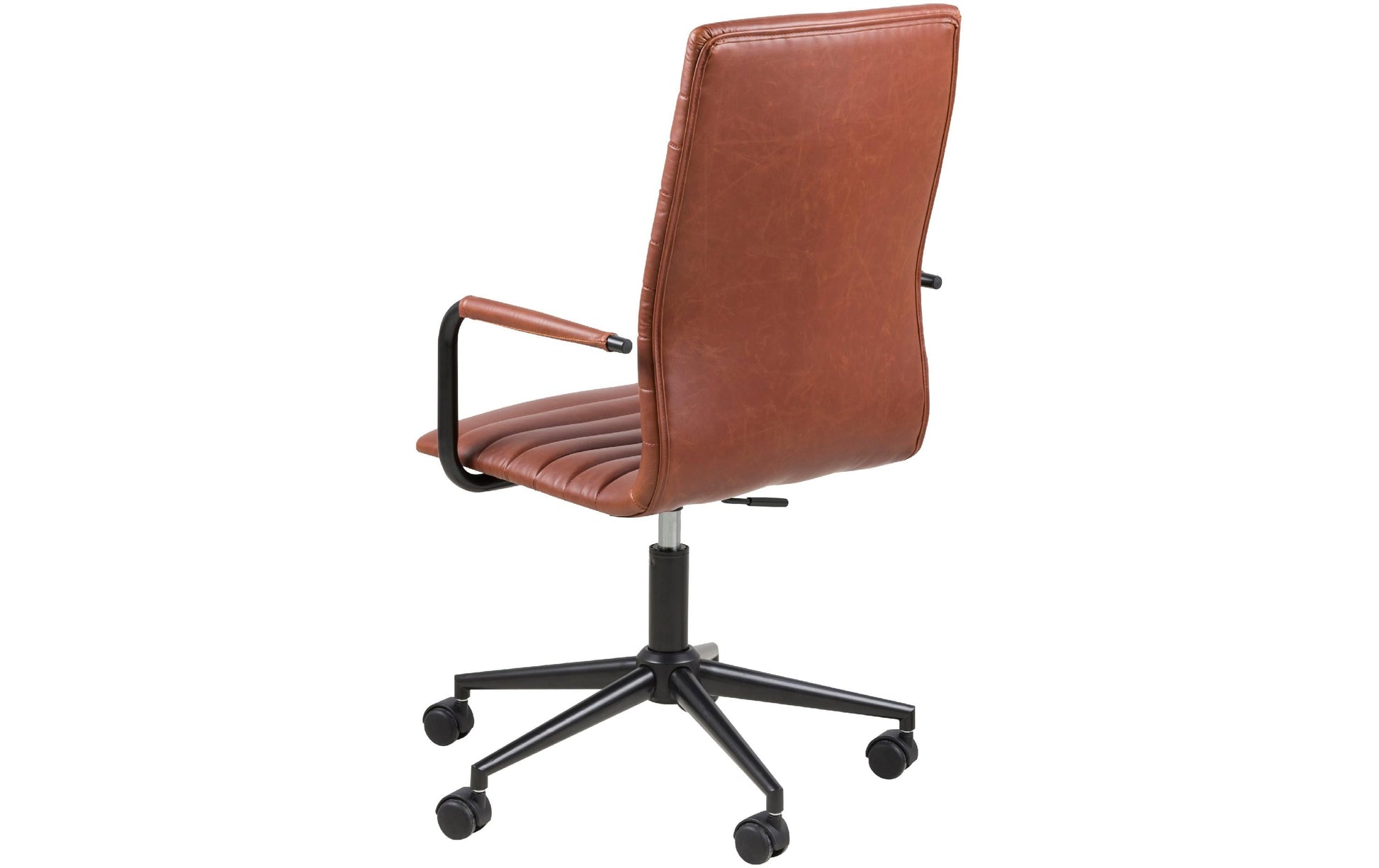 actona AC Design Bürostuhl Winslow – schwarz, Kunstleder, Metallgestell