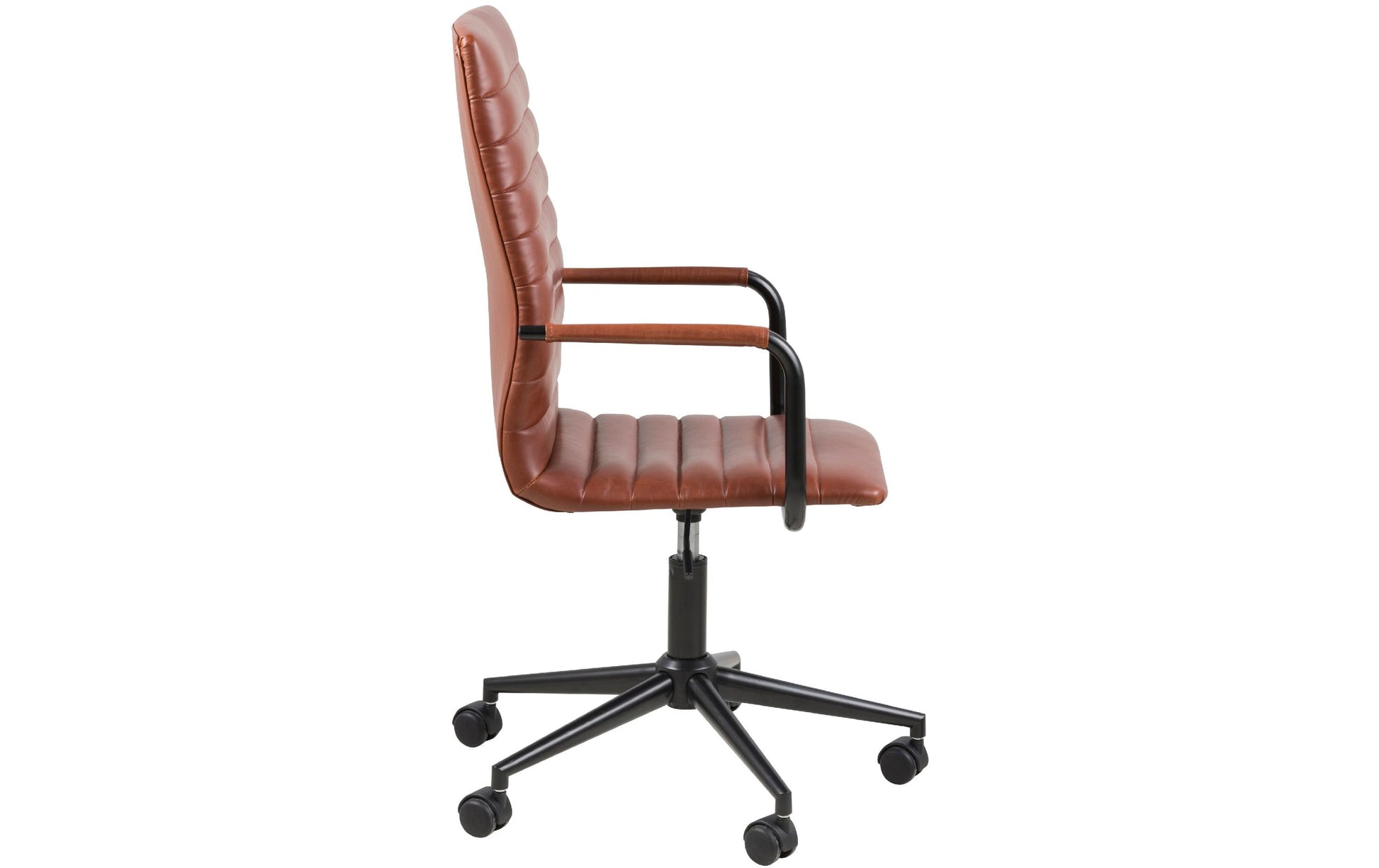 actona AC Design Bürostuhl Winslow – schwarz, Kunstleder, Metallgestell