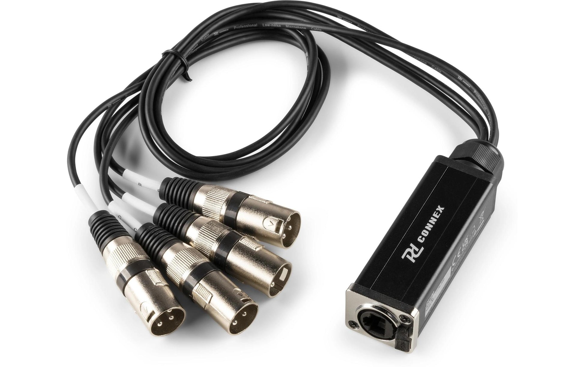 PD-Connex XLR-Kabel – RJ45 auf 4× XLR (3-pol, Stecker) – 0,7 m