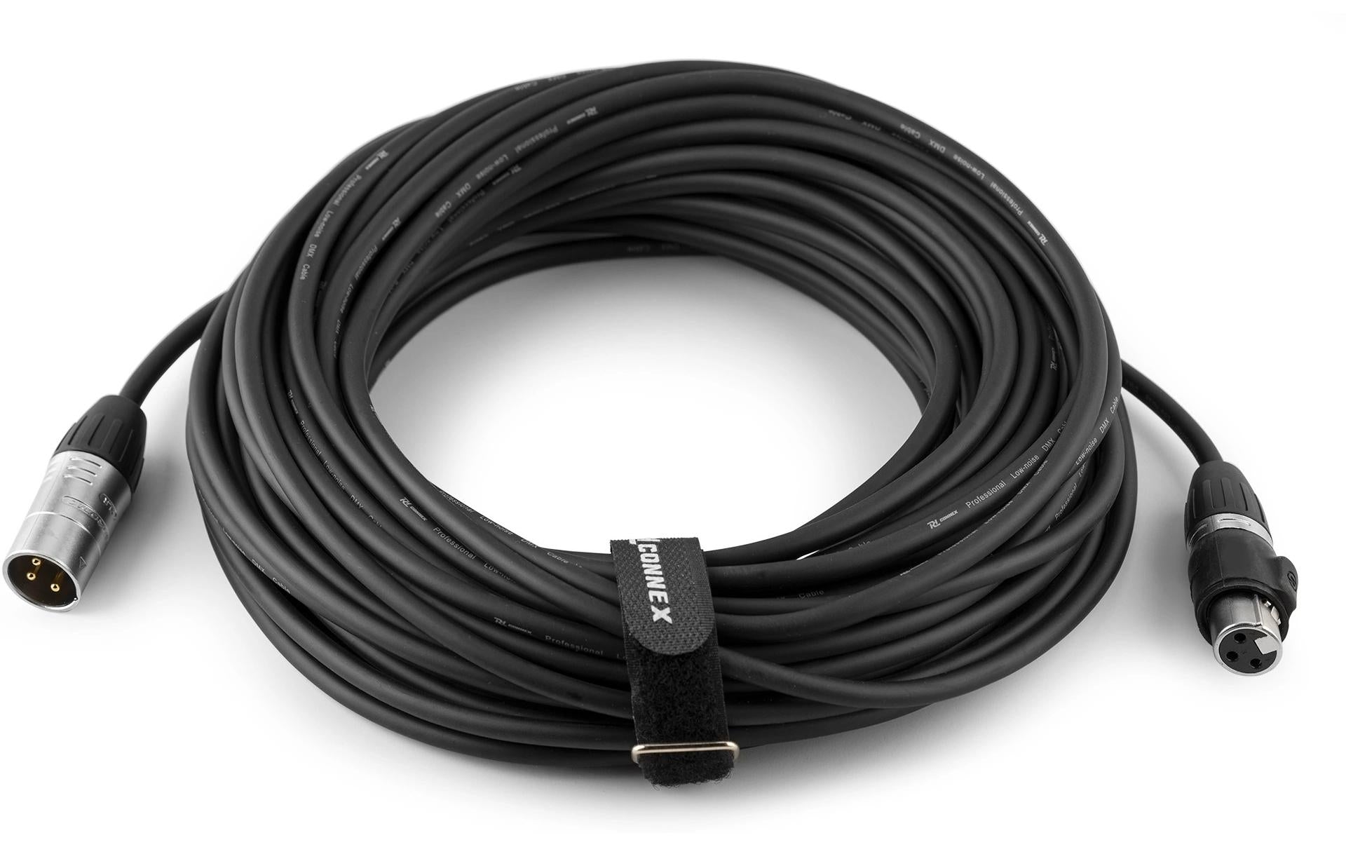 PD-Connex XLR-Kabel – 3-pol F–M – 20 m, IP65, für DMX