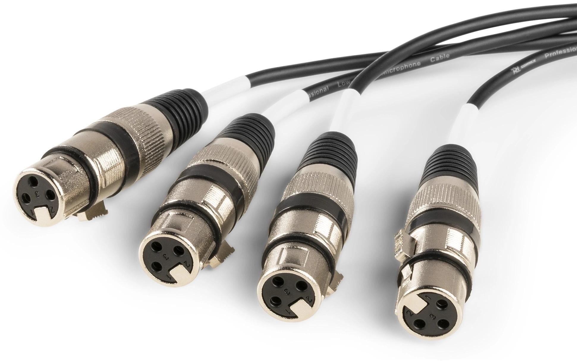 PD-Connex CX192 Adapter RJ-45 zu 4× XLR (3-pol, Buchse) – 0,7 m, DMX – Schwarz