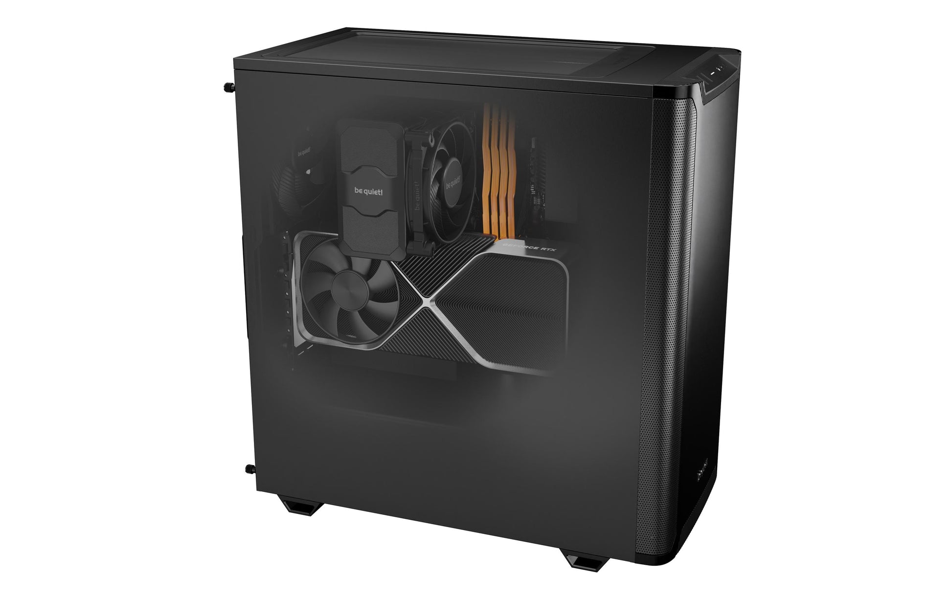 be quiet! be quiet PURE BASE 501 – Midi-Tower – Schwarz, ATX/micro-ATX/Mini-ITX, 1×140 mm vorne, Max. CPU-Höhe 178 mm