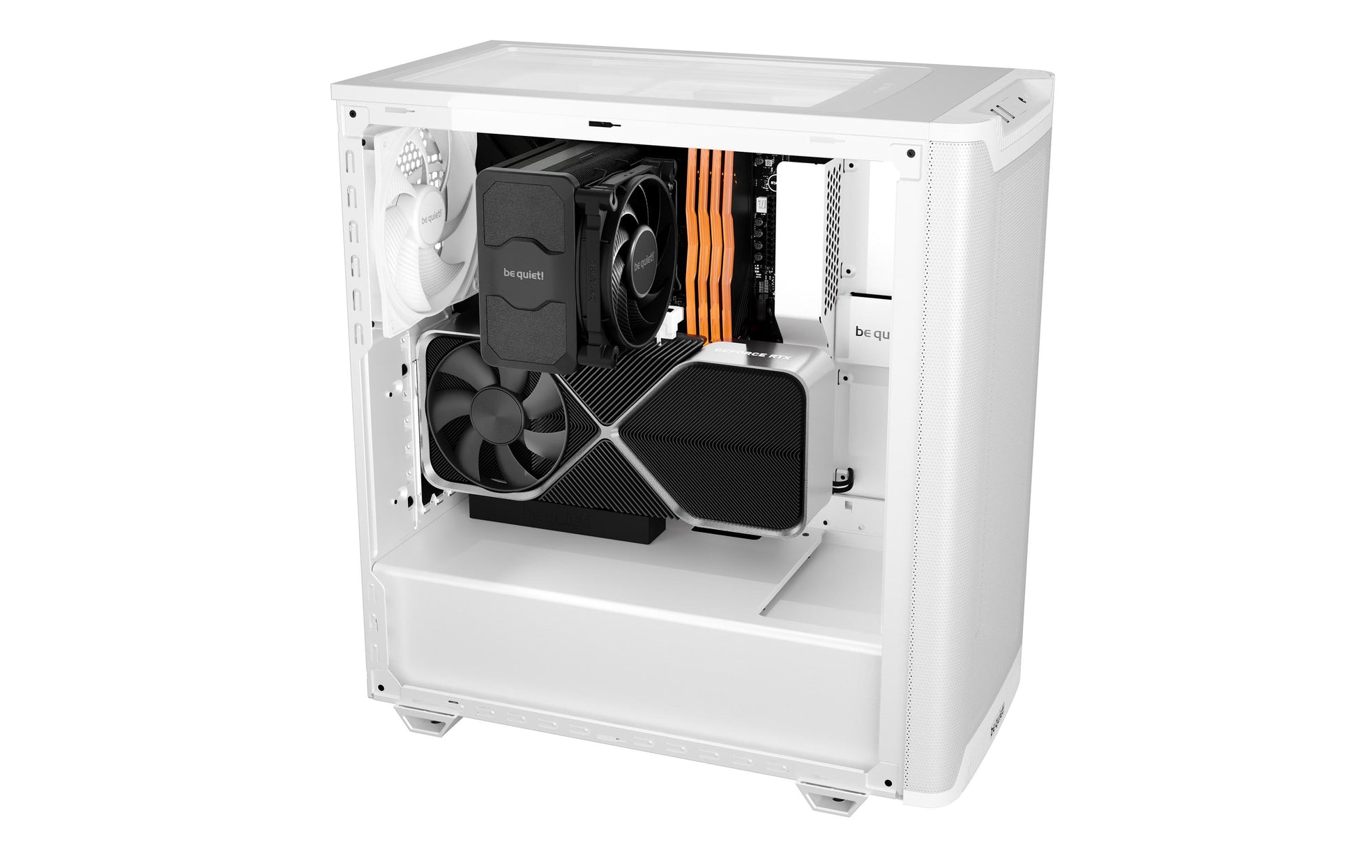 be quiet! be quiet Pure Base 501 – PC-Gehäuse – Midi-Tower, Seitenfenster, ATX, micro ATX, Mini-ITX, 7 Slots, Weiss