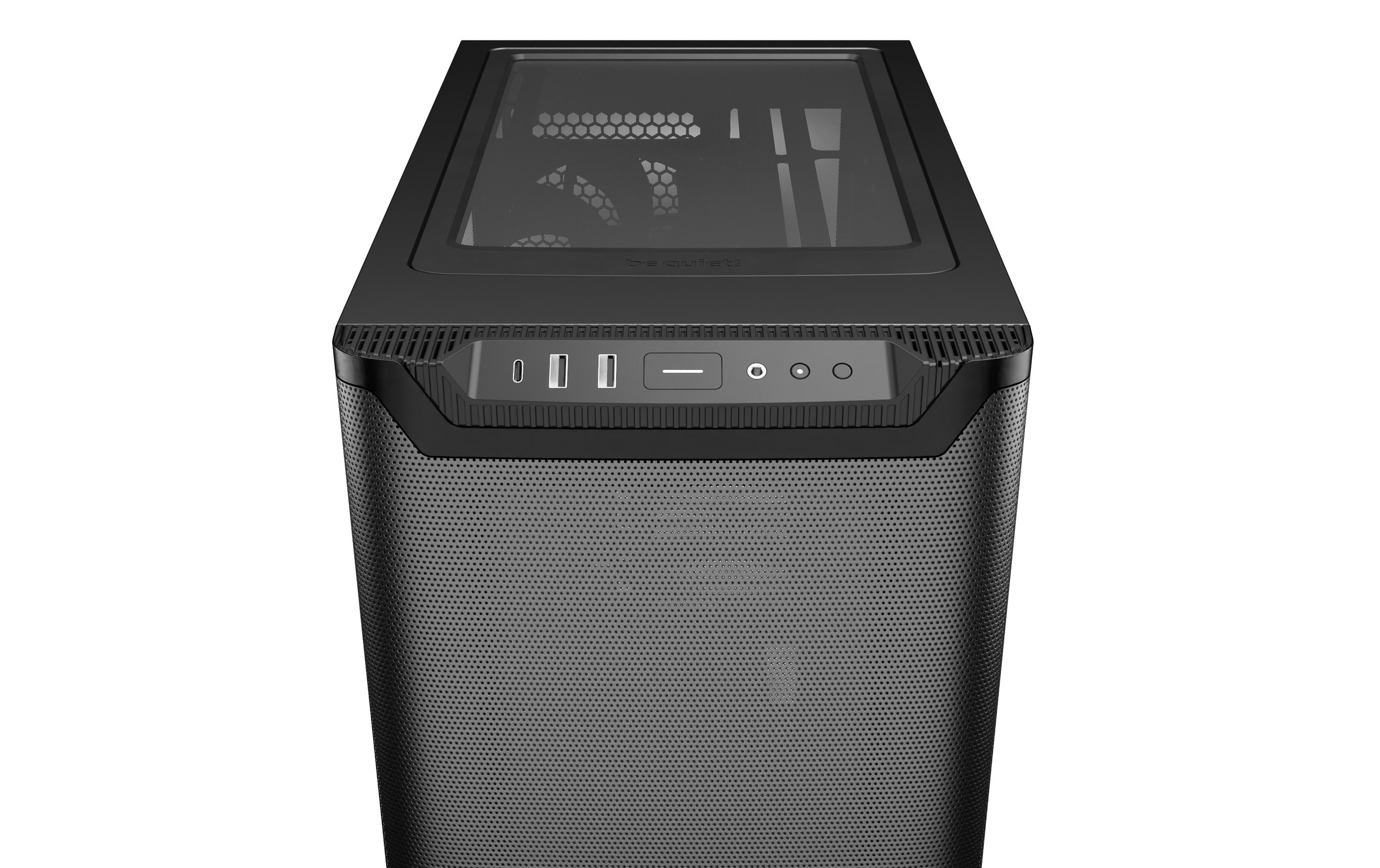 be quiet! be quiet Pure Base 501 Window – Midi Tower, Schwarz, Seitenfenster, 1×140 mm vorne, 1×140 mm hinten, ATX