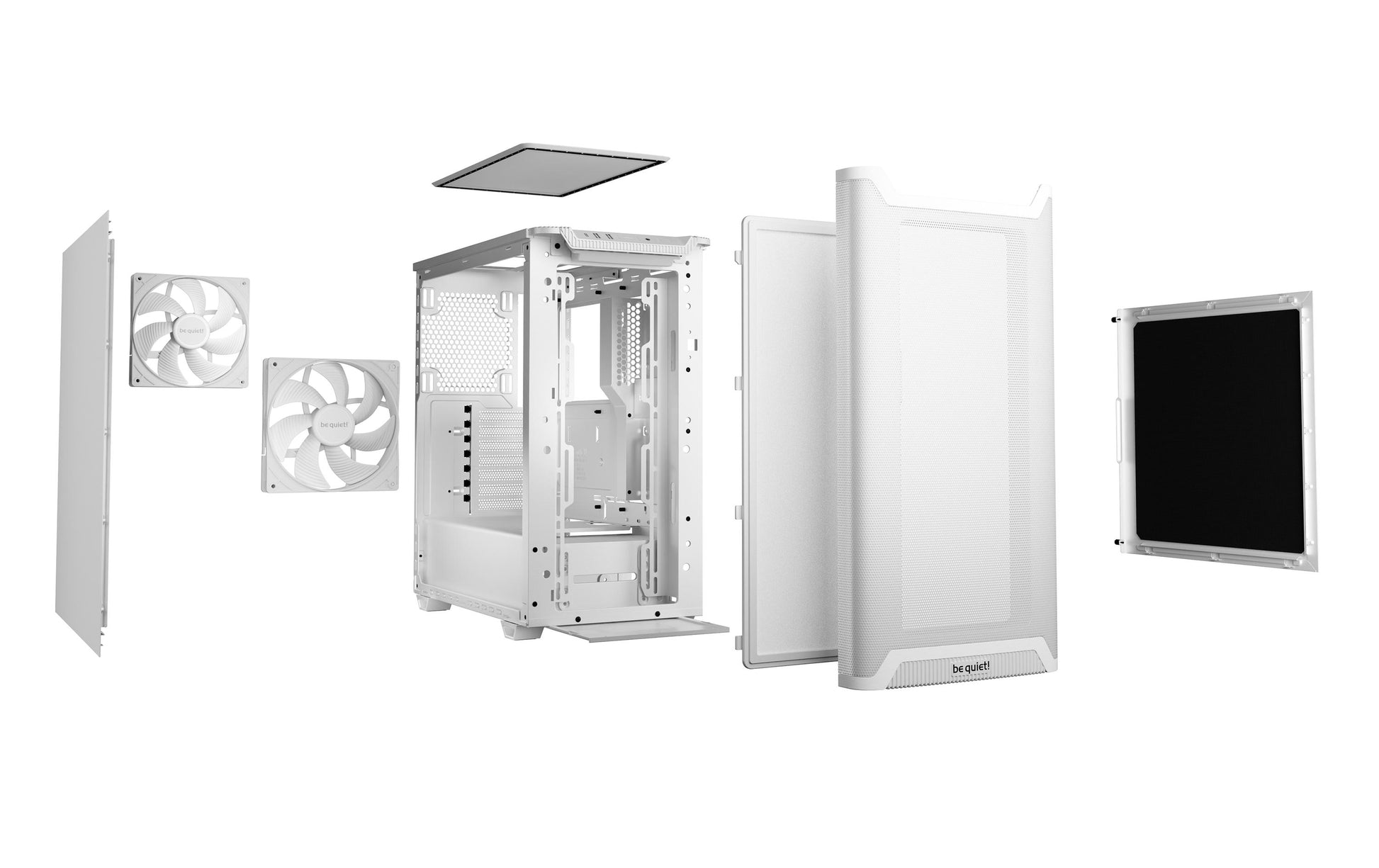 be quiet! be quiet PURE BASE 501 Airflow – Midi-Tower – Weiss, ATX/micro-ATX/Mini-ITX, CPU-Kühler max. 17,8 cm