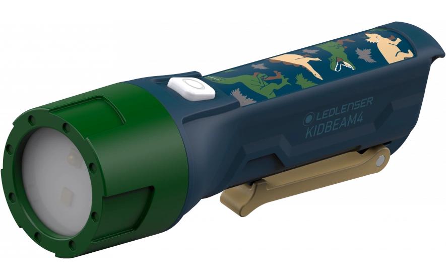 Ledlenser Taschenlampe Kidbeam4 – 70 lm, 12 m, IP44, 2× AAA (Batteriebetrieb), 6 Modi – Grün