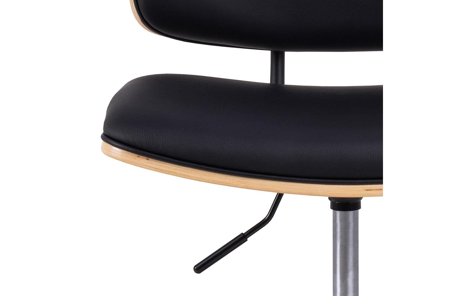 Actona AC Design Bürostuhl Owen – schwarz, Holzrücken