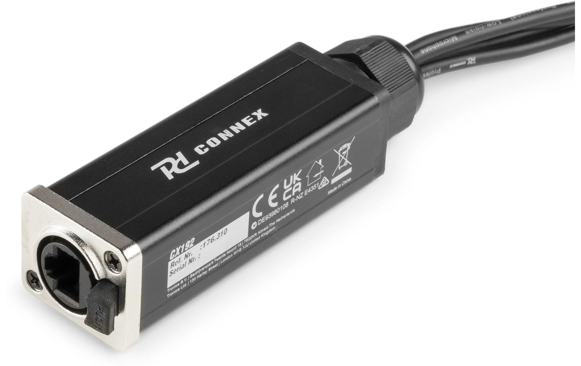 PD-Connex CX192 Adapter RJ-45 zu 4× XLR (3-pol, Buchse) – 0,7 m, DMX – Schwarz