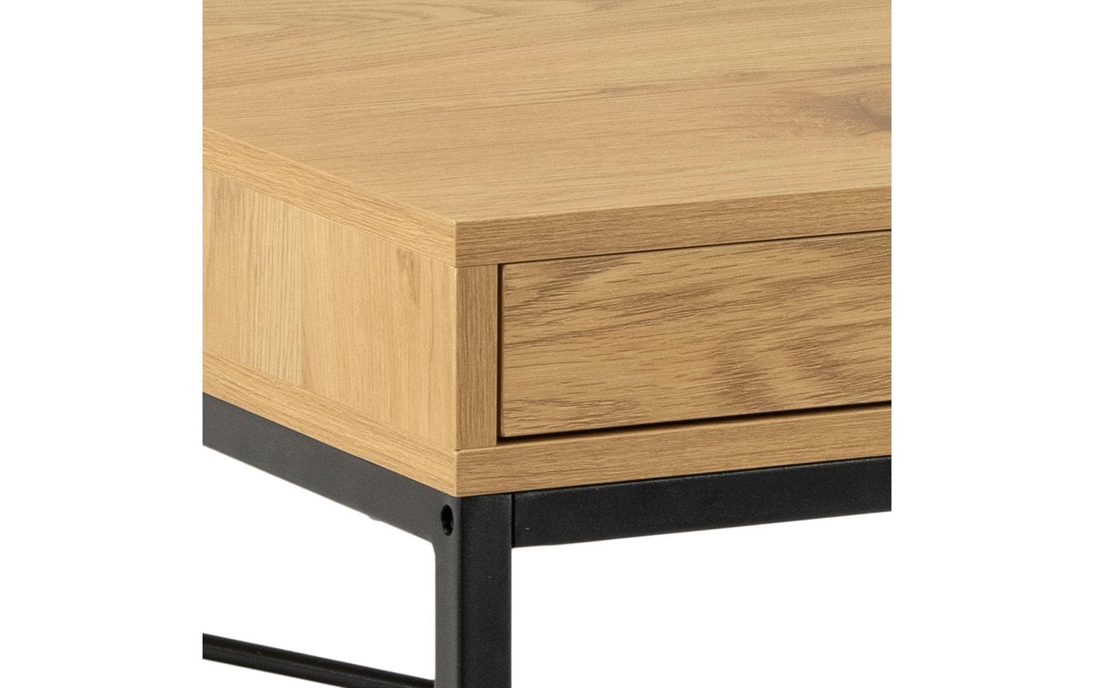 Actona AC Design Seaford – Stehtisch – 140 × 58 × 76 cm – schwarz/eiche