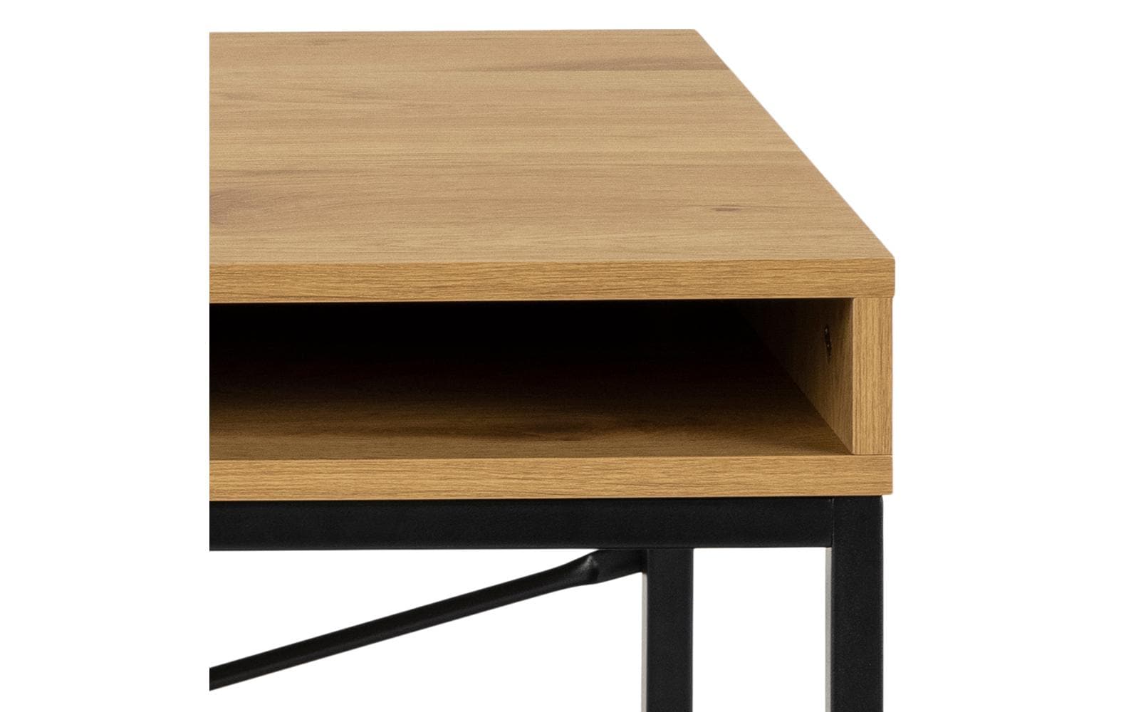 Actona AC Design Seaford – Stehtisch – 140 × 58 × 76 cm – schwarz/eiche
