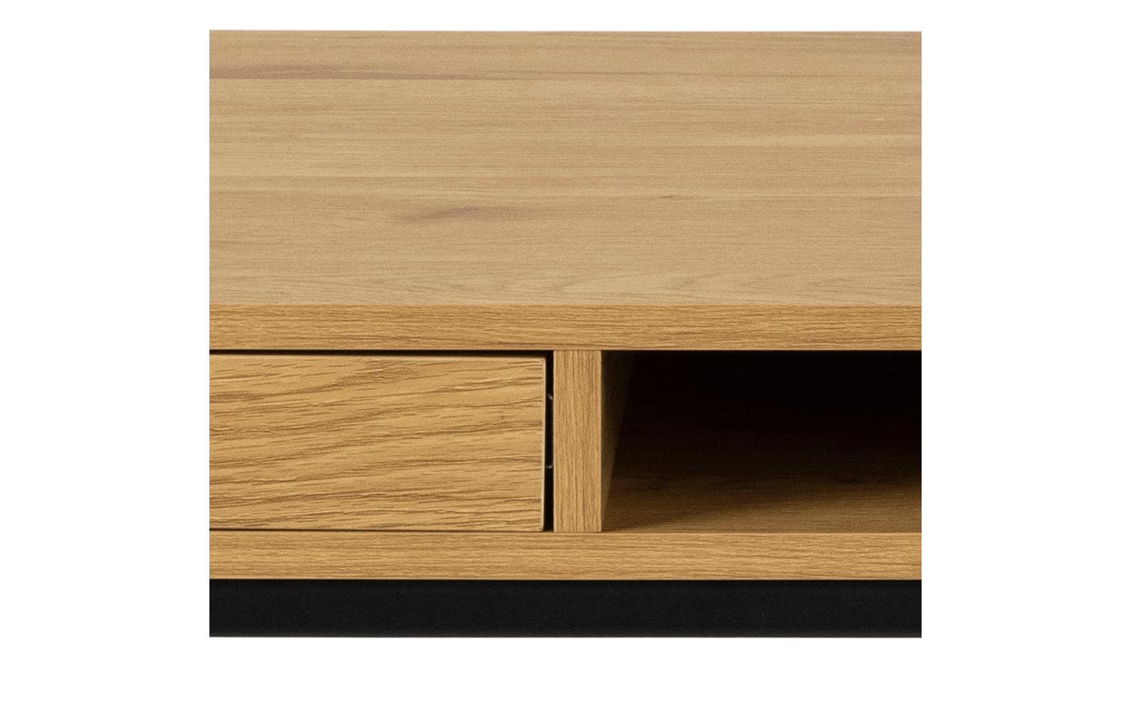 Actona AC Design Seaford – Stehtisch – 140 × 58 × 76 cm – schwarz/eiche