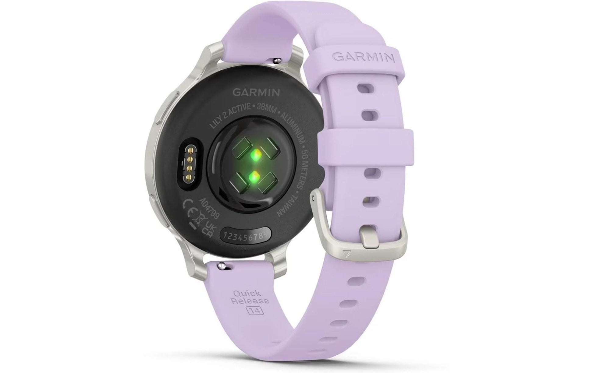 Garmin Lily 2 Active – Smartwatch – 38 mm, GPS, Bluetooth, Gorilla Glass 3, 5 ATM, Silber, Purple Jasmine