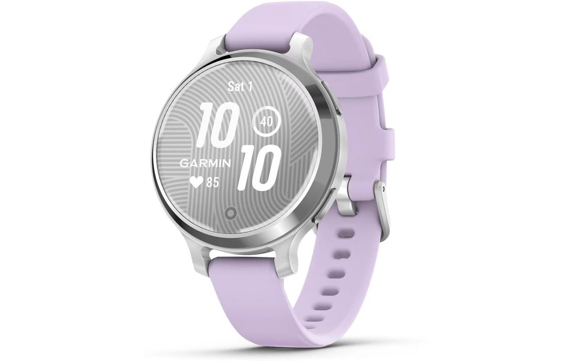 Garmin Lily 2 Active – Smartwatch – 38 mm, GPS, Bluetooth, Gorilla Glass 3, 5 ATM, Silber, Purple Jasmine