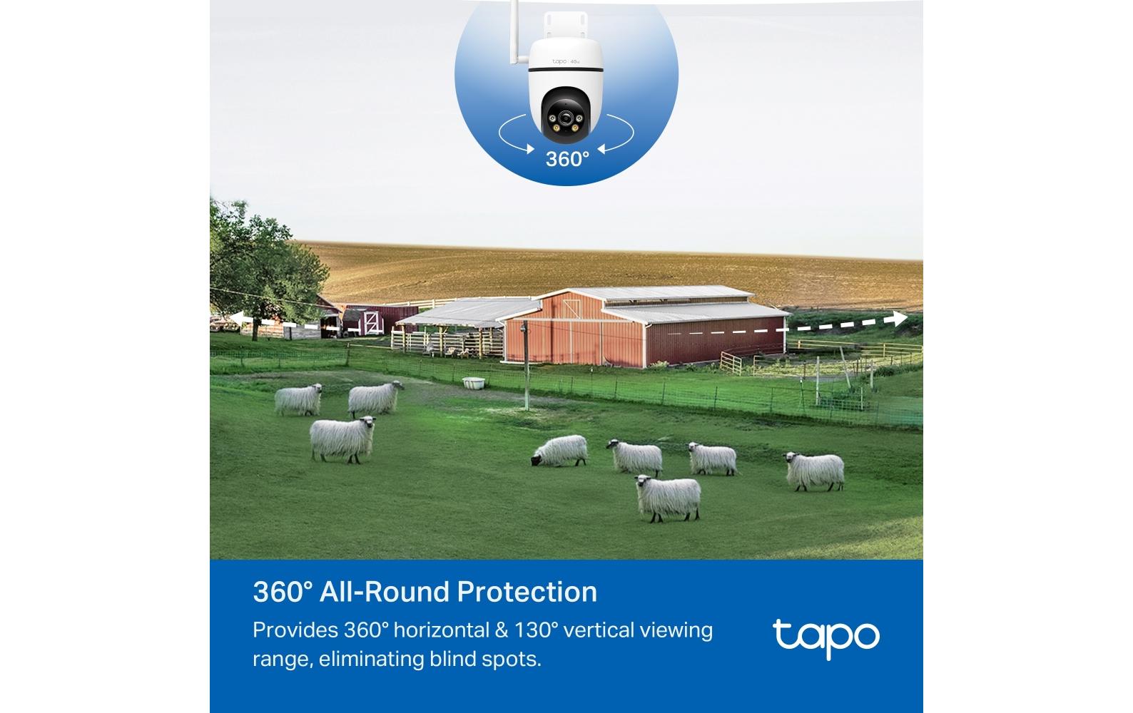TP-Link Tapo C501GW IP-Sicherheitskamera – 1080p, Reichweite 30 m, IP66, Weiss