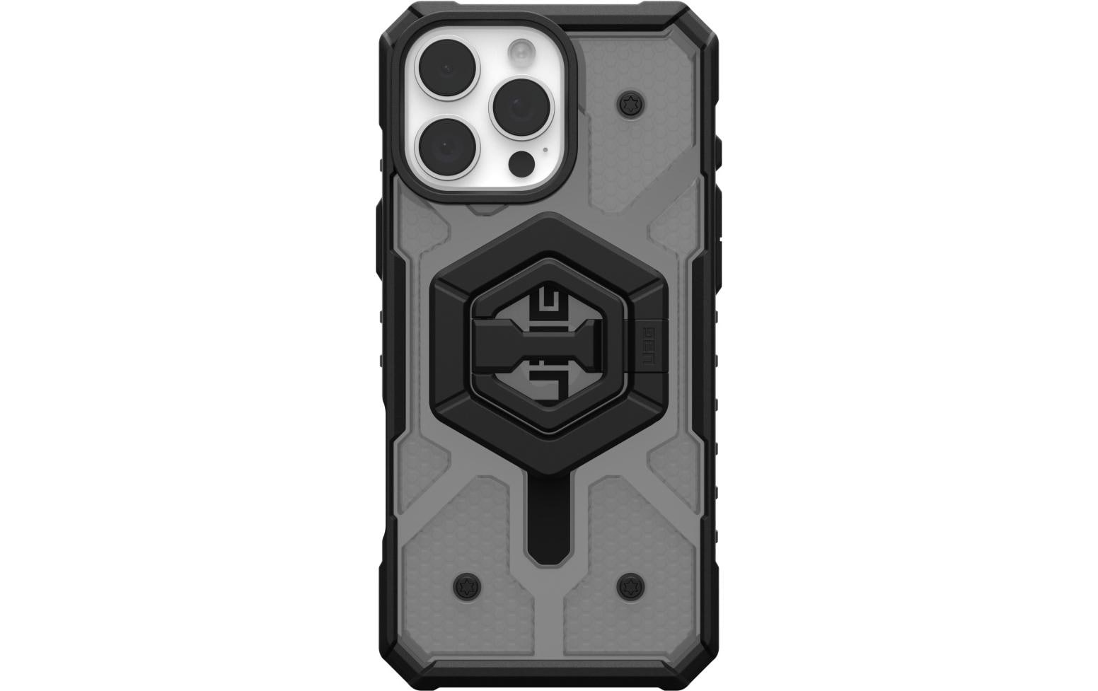Urban Armor Gear UAG Pathfinder Backcover – für Apple iPhone 16 Pro Max, mit Ständer, TPU, Asche/Schwarz, bis 5,4 m Sturzsicher