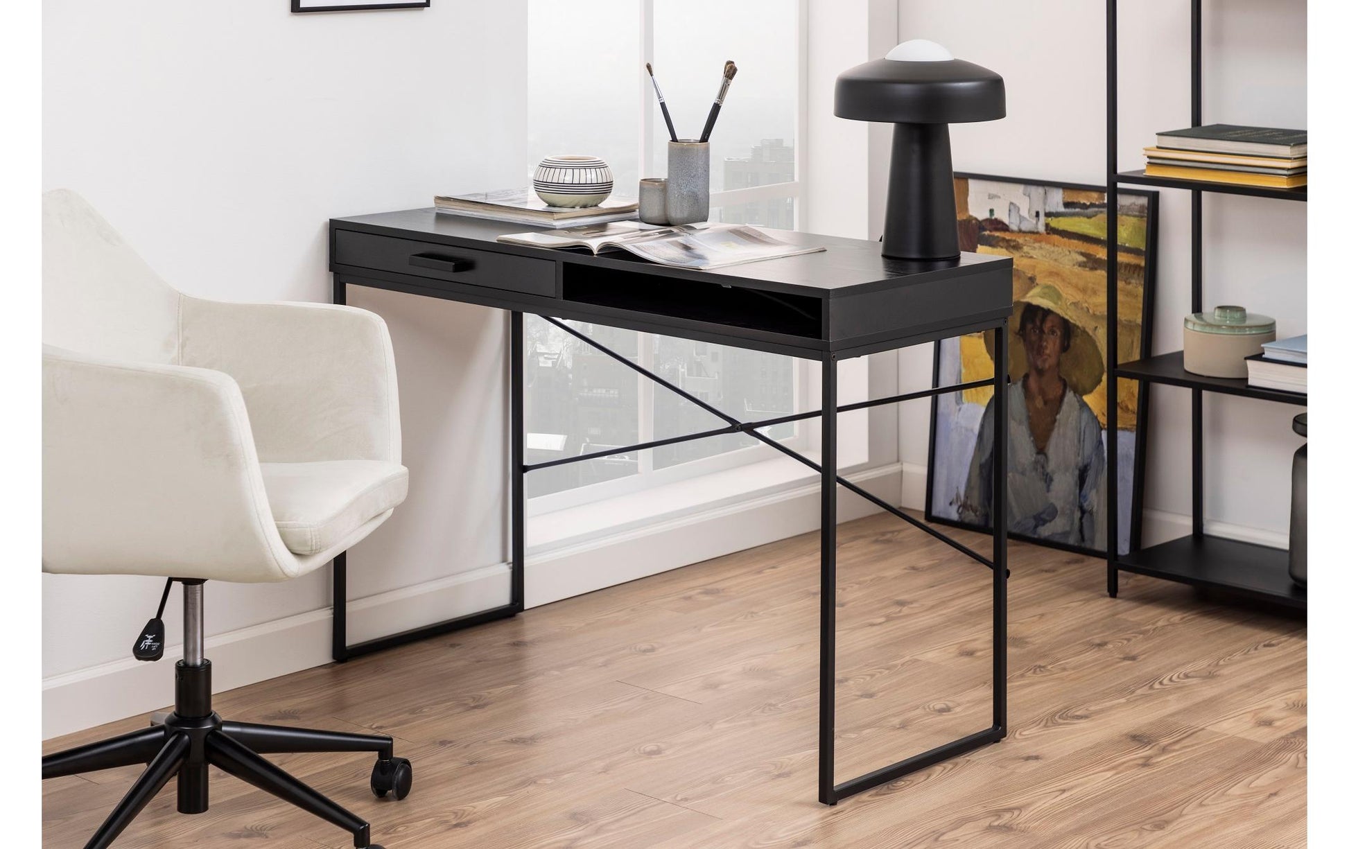 Actona Tischplatte – 110 × 45 cm – schwarz