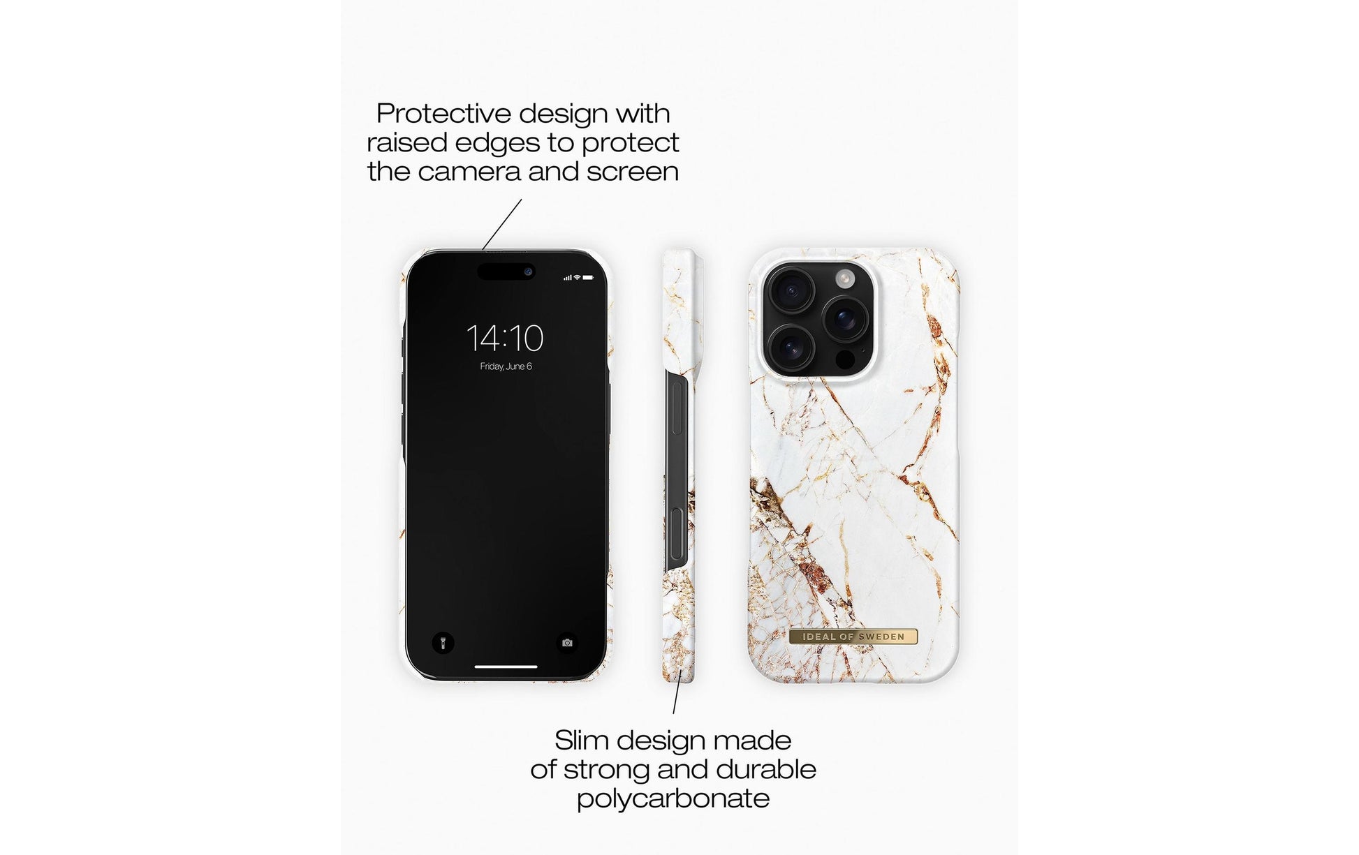 Ideal of Sweden – Backcover – für Apple iPhone 16 Pro – Carrara Gold – MagSafe kompatibel