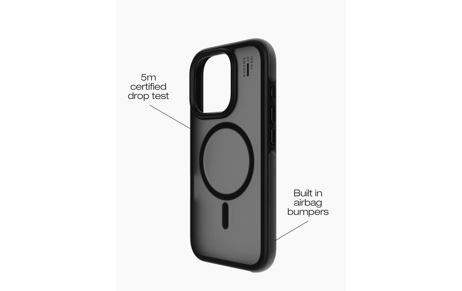 Ideal of Sweden – Backcover – für Apple iPhone 16 Pro – schwarz – TPU/PC, MagSafe-kompatibel