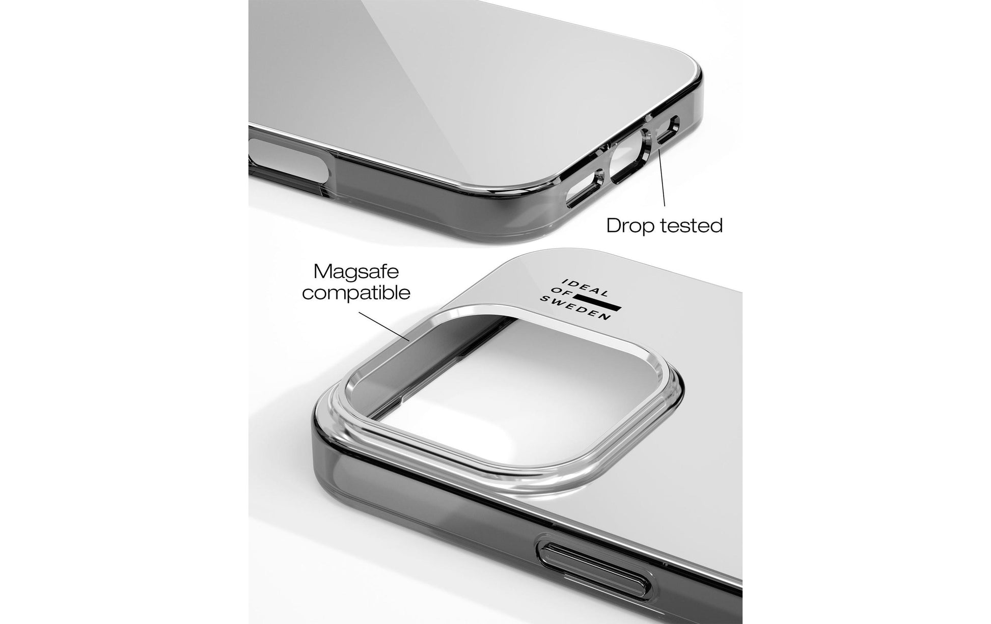 iDeal of Sweden Backcover – für Apple iPhone 16 Pro, MagSafe, PC+TPU, Silber, bis 3 m sturzsicher