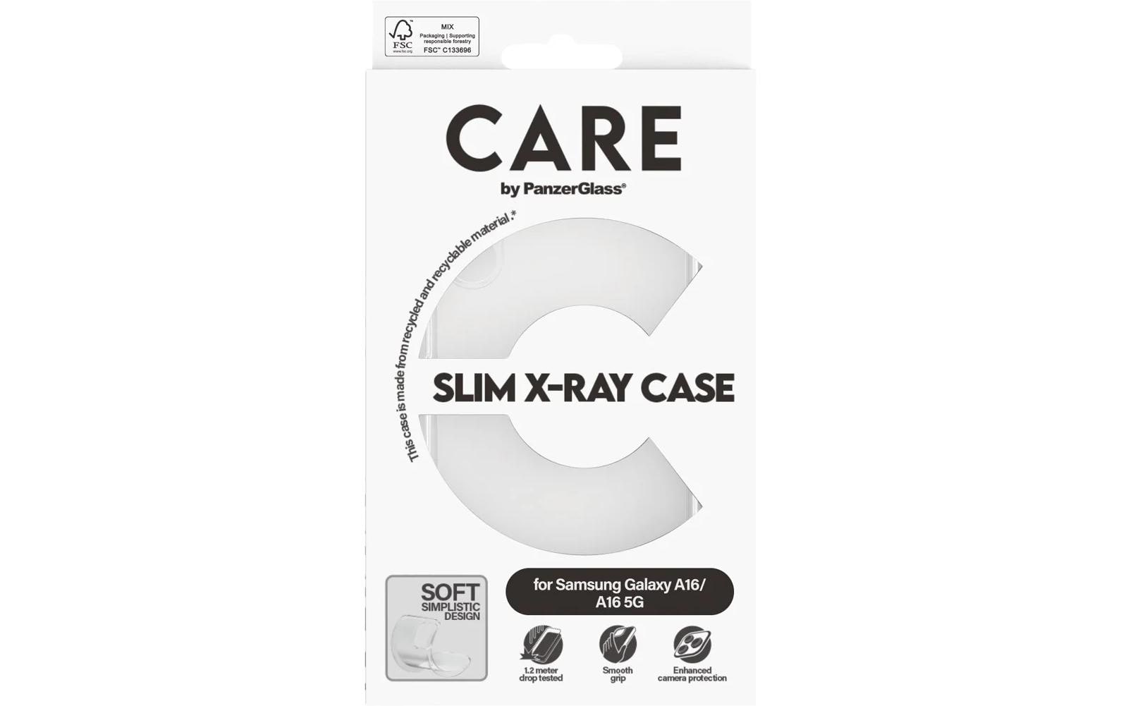PanzerGlass CARE Backcover – für Samsung Galaxy A16 4G/5G, Kunststoff, Transparent, bis 1,2 m sturzsicher