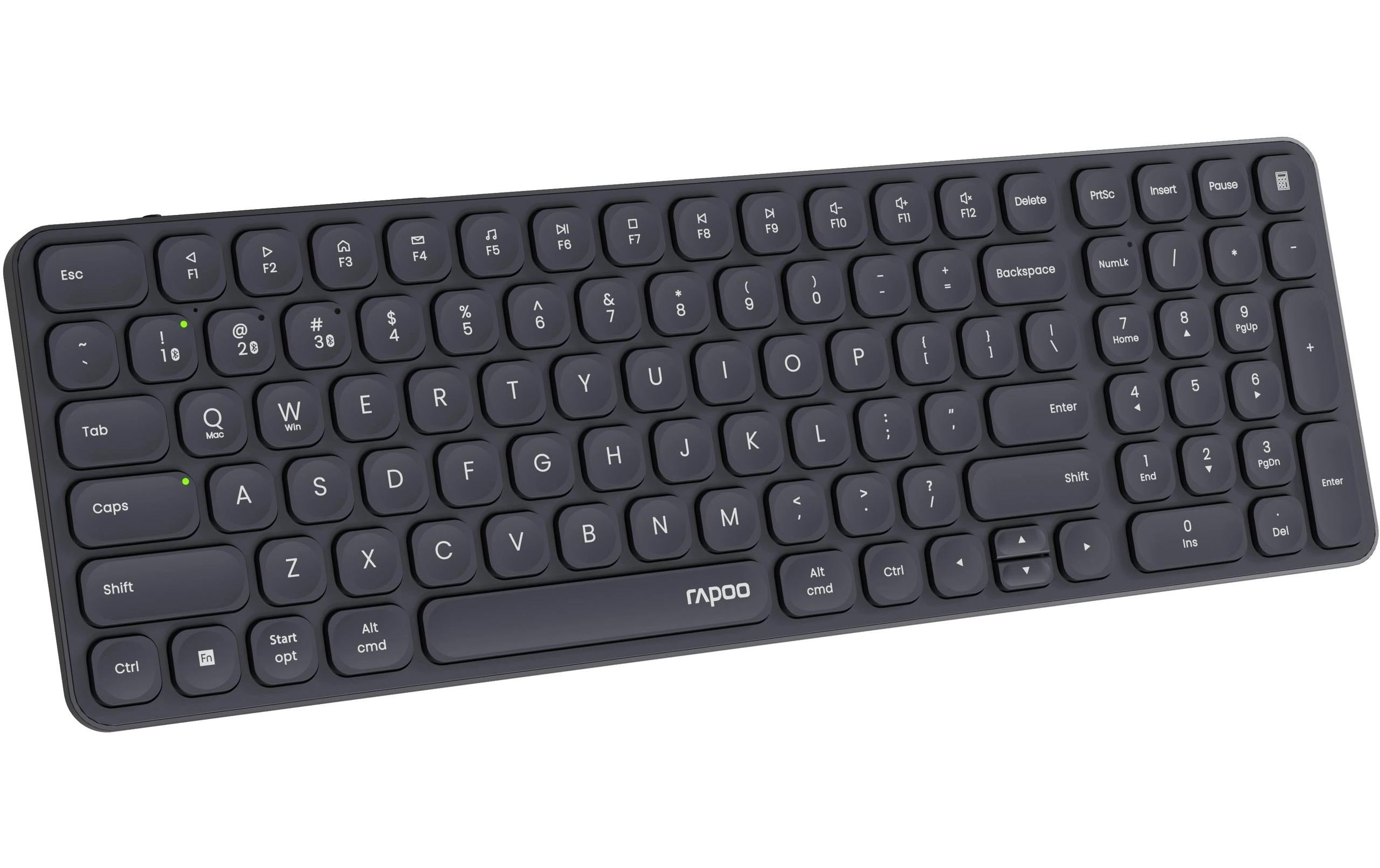 Rapoo E9710 – Kabellose Tastatur (Bluetooth/2,4 GHz), CH-Layout (DE-CH) – für Windows & macOS