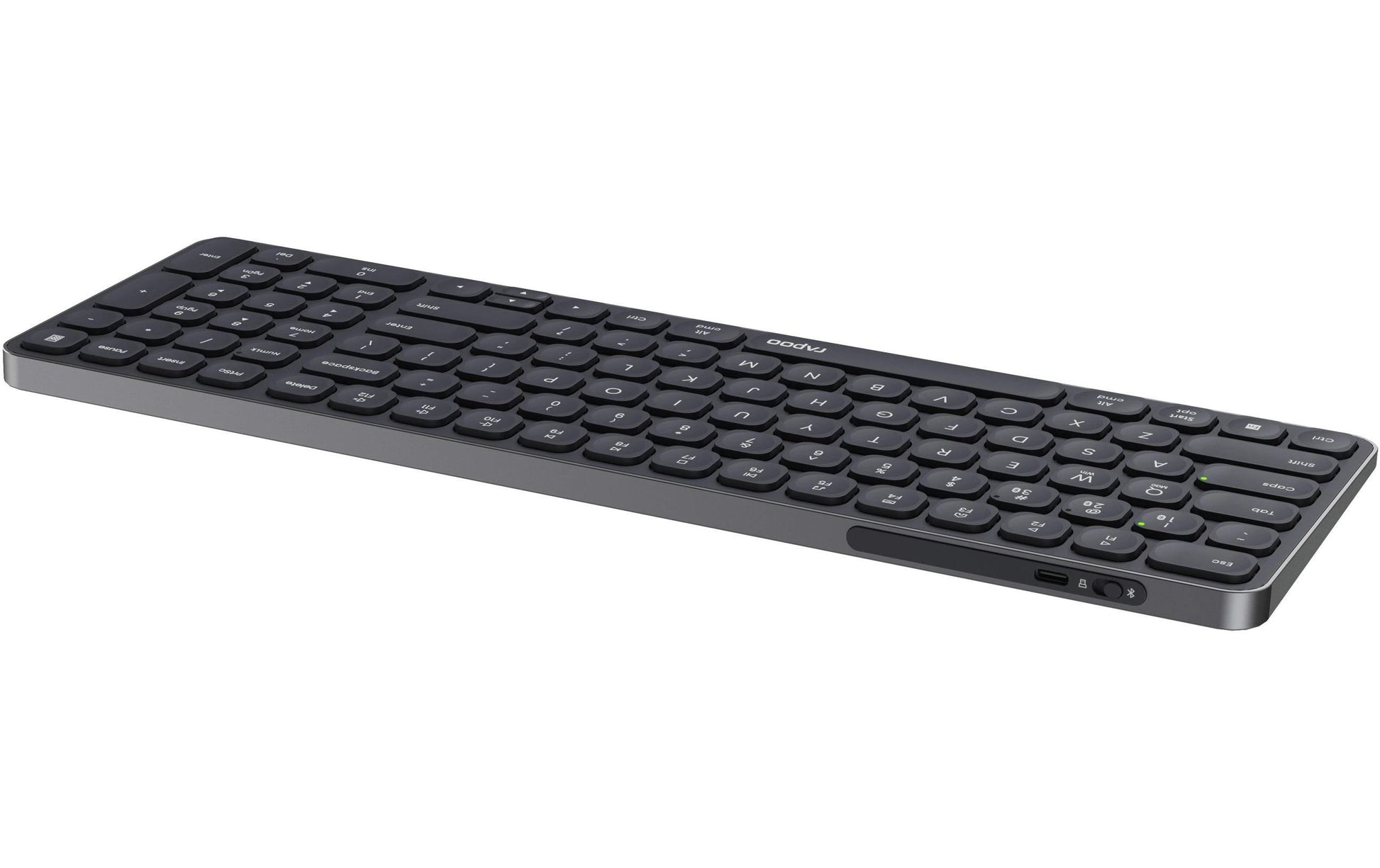 Rapoo E9710 – Kabellose Tastatur (Bluetooth/2,4 GHz), CH-Layout (DE-CH) – für Windows & macOS