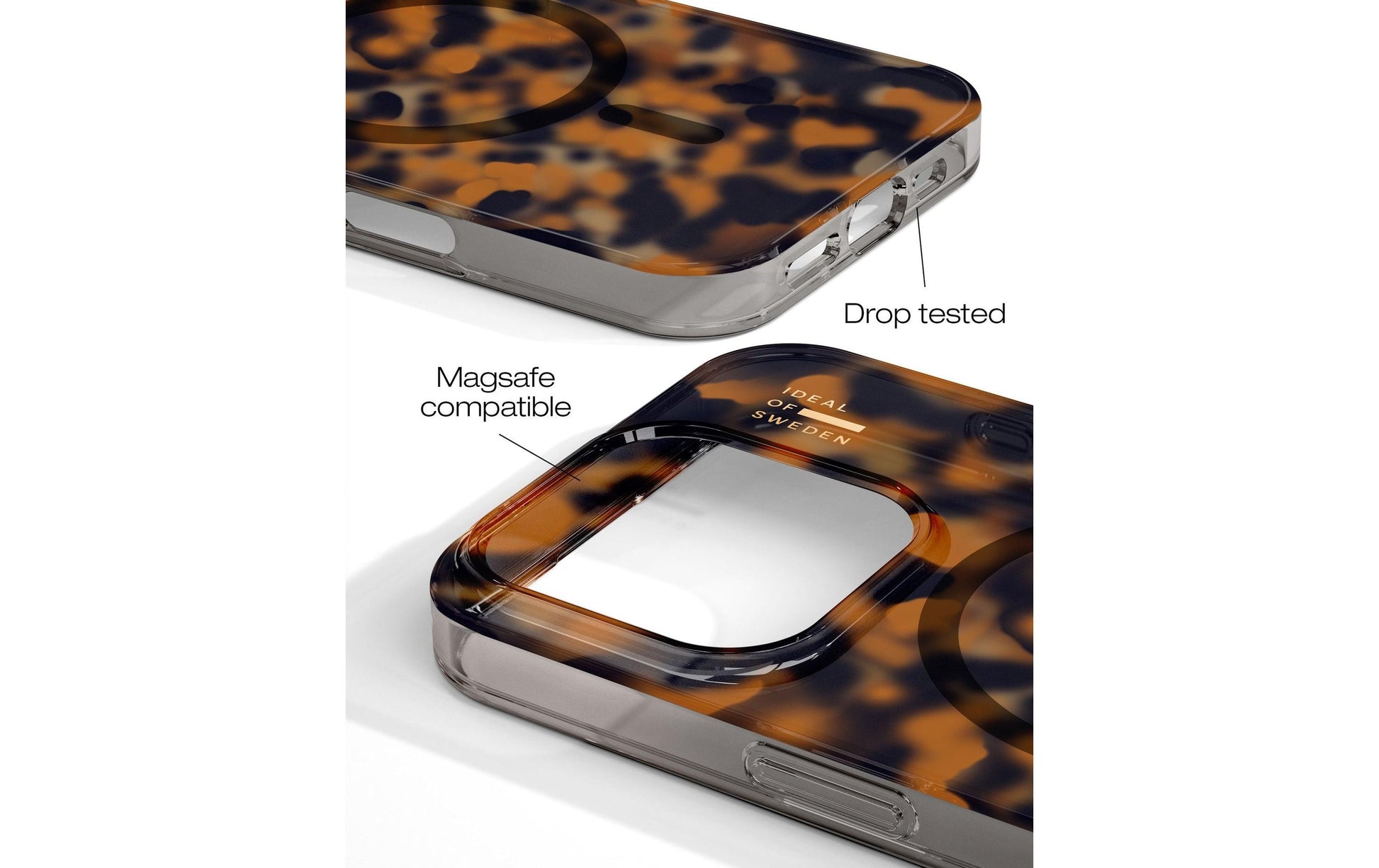 iDeal of Sweden Backcover – für Apple iPhone 16 Pro Max, MagSafe, PC+TPU, Schildpatt, bis 3 m sturzsicher