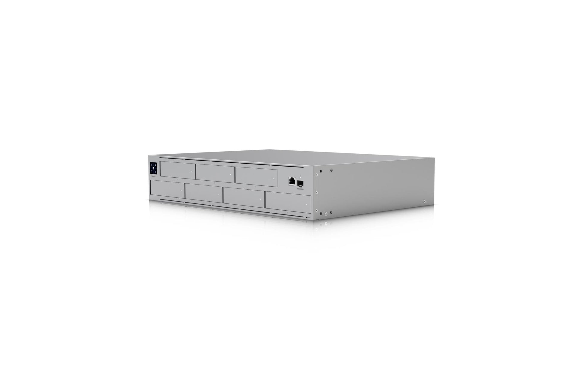 Ubiquiti 7-Bay Rack 2U NAS – ARM Cortex-A57, 8 GB RAM, 1GbE, 1×SFP+, redundantes Netzteil