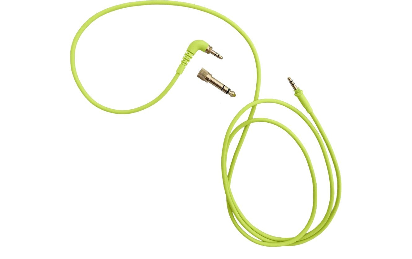 AIAIAI C19 – Adapterkabel – 3,5 mm Klinke (gerade) auf 3,5 mm Klinke (abgewinkelt) – 1,5 m – Neongelb