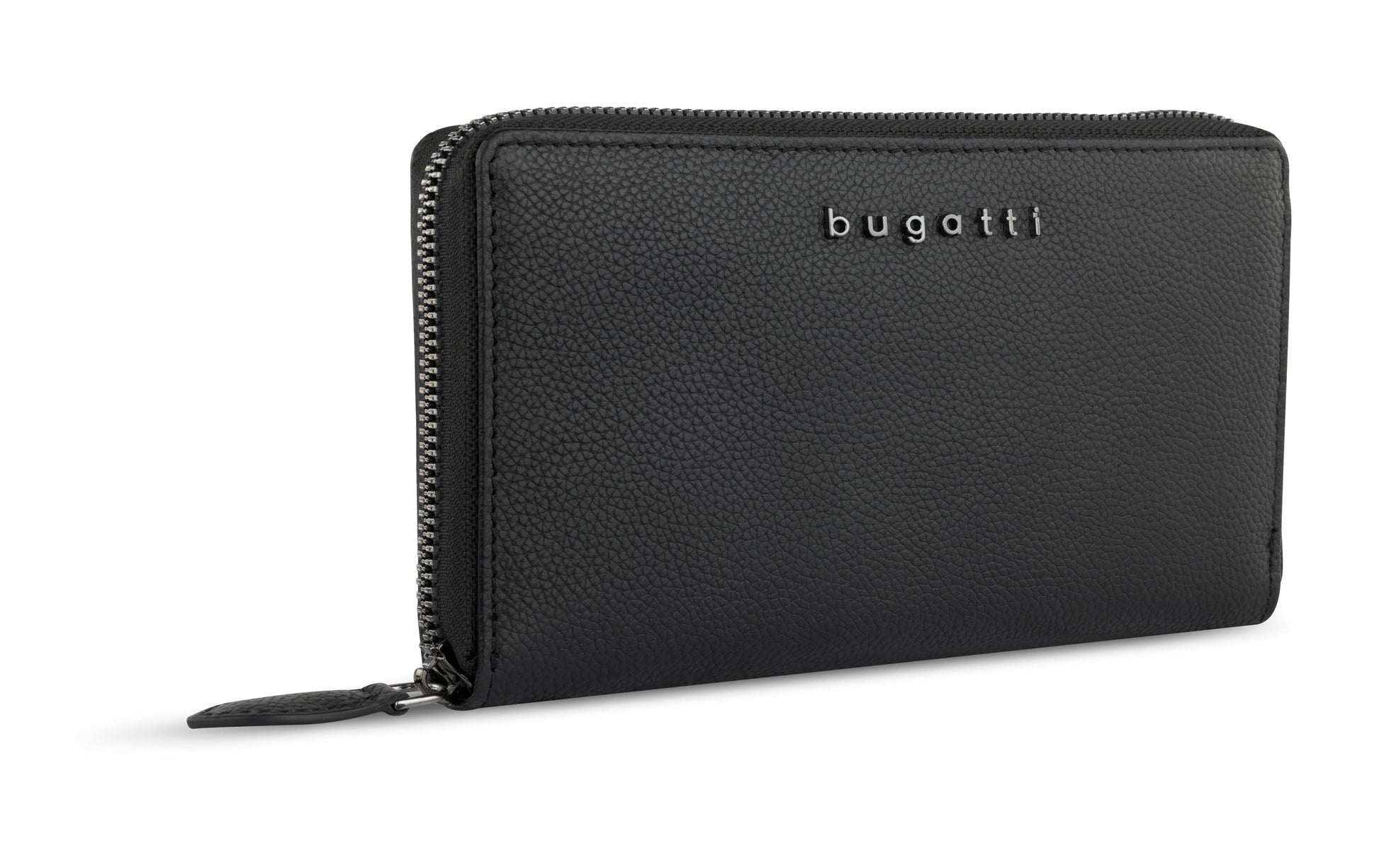Bugatti cases Bugatti – Damenlangbörse Bella – RFID-Schutz, Münzfach, Reissverschluss – 185 × 100 × 25 mm – Schwarz – Rindleder