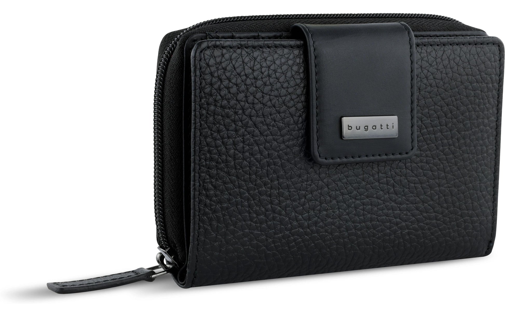 Bugatti cases Bugatti – Brieftasche Sina – Münzfach, Reissverschluss, 12 Kartentaschen – 137 × 95 × 30 mm – schwarz