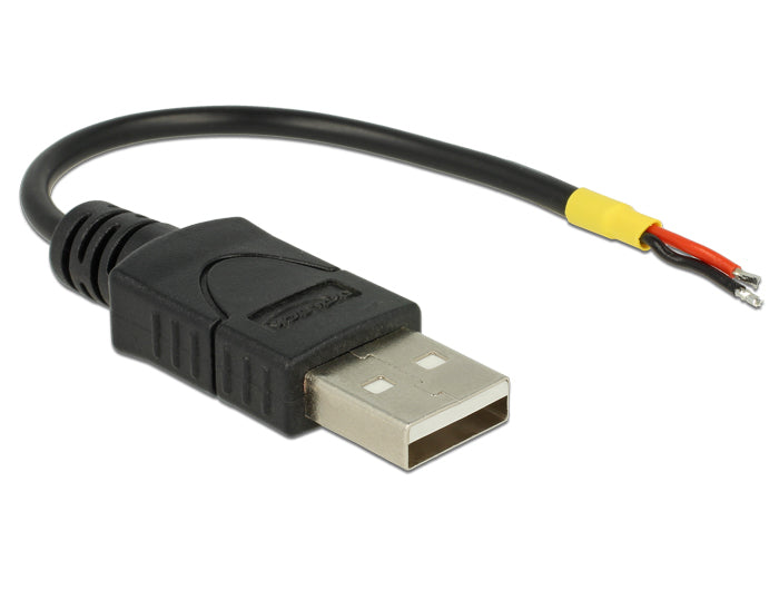 DeLOCK USB-A auf offene Litzen Kabel – USB 2.0 (480 Mbit/s) – 0,1 m – Stromkabel – für Raspberry Pi