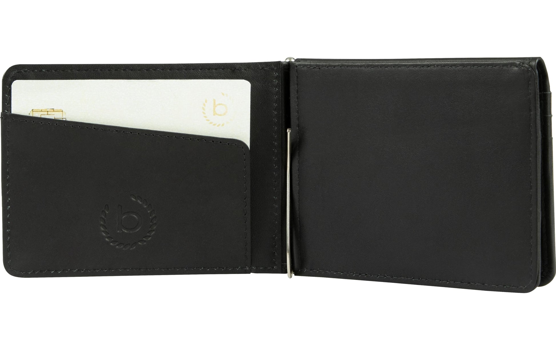 Bugatti cases Bugatti – Primo Clipbörse – mit Münzfach, Clipverschluss – 110×80×10 mm – Leder – Schwarz