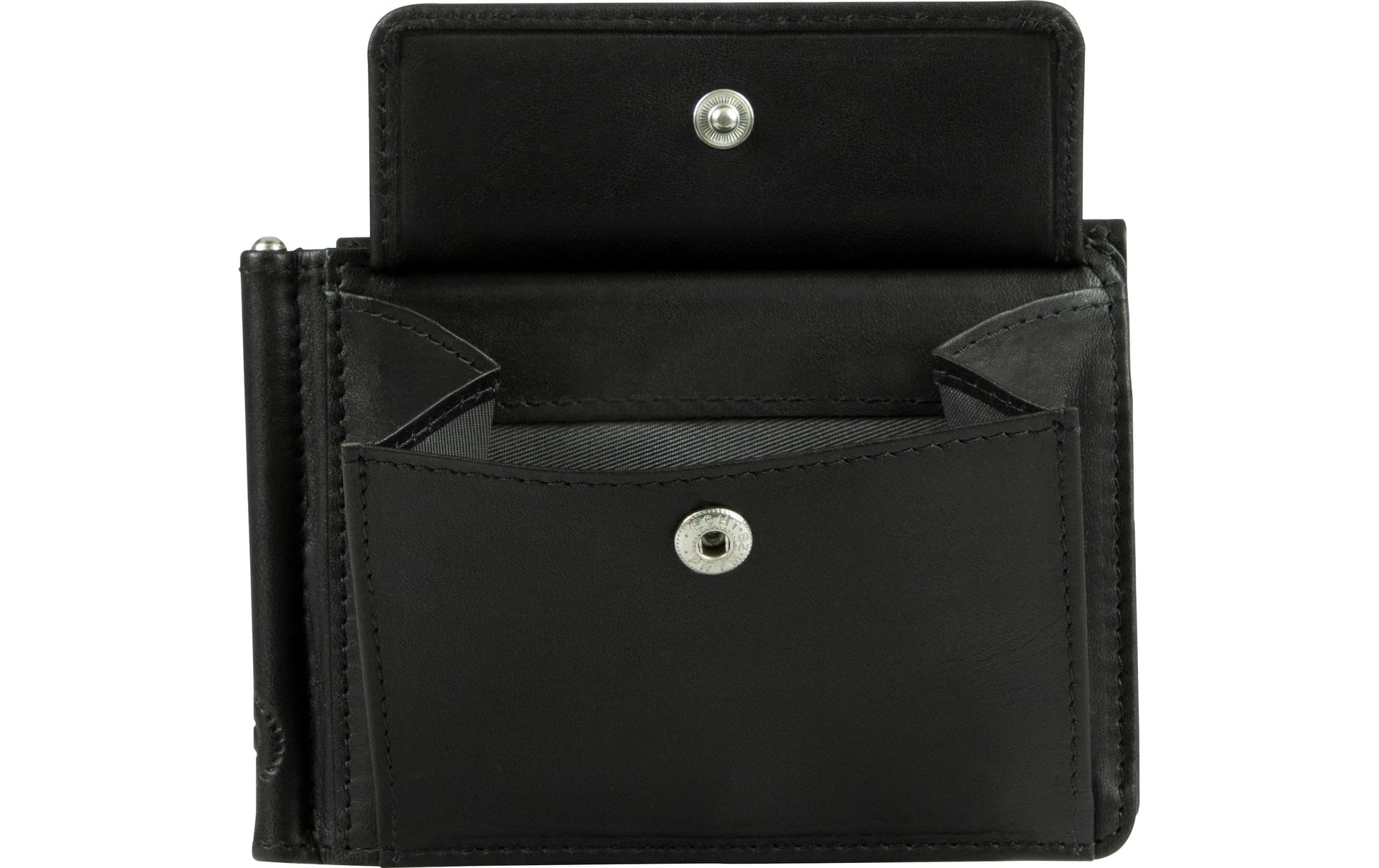 Bugatti cases Bugatti – Primo Clipbörse – mit Münzfach, Clipverschluss – 110×80×10 mm – Leder – Schwarz
