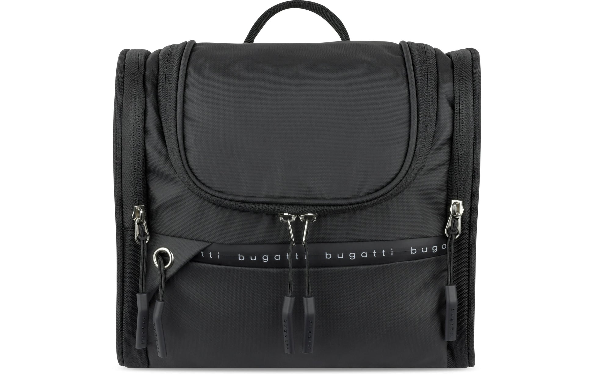Bugatti cases Bugatti – BLANC DeLight Kulturtasche – mit Reissverschluss – 24,5×22,5×12 cm – Schwarz, Nylon – 1 Stk.