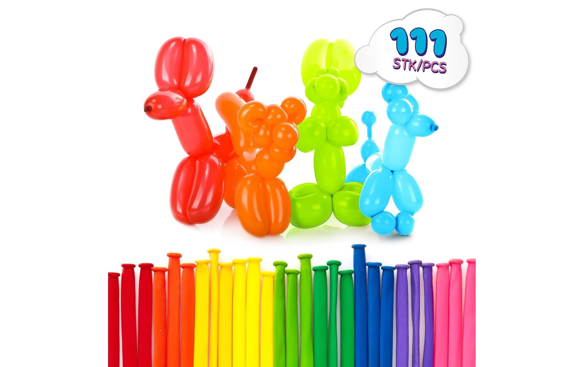 Lumaland Luftballons – mehrfarbig – 23 × 31 × 2,5 cm – Latex – 111 Stk