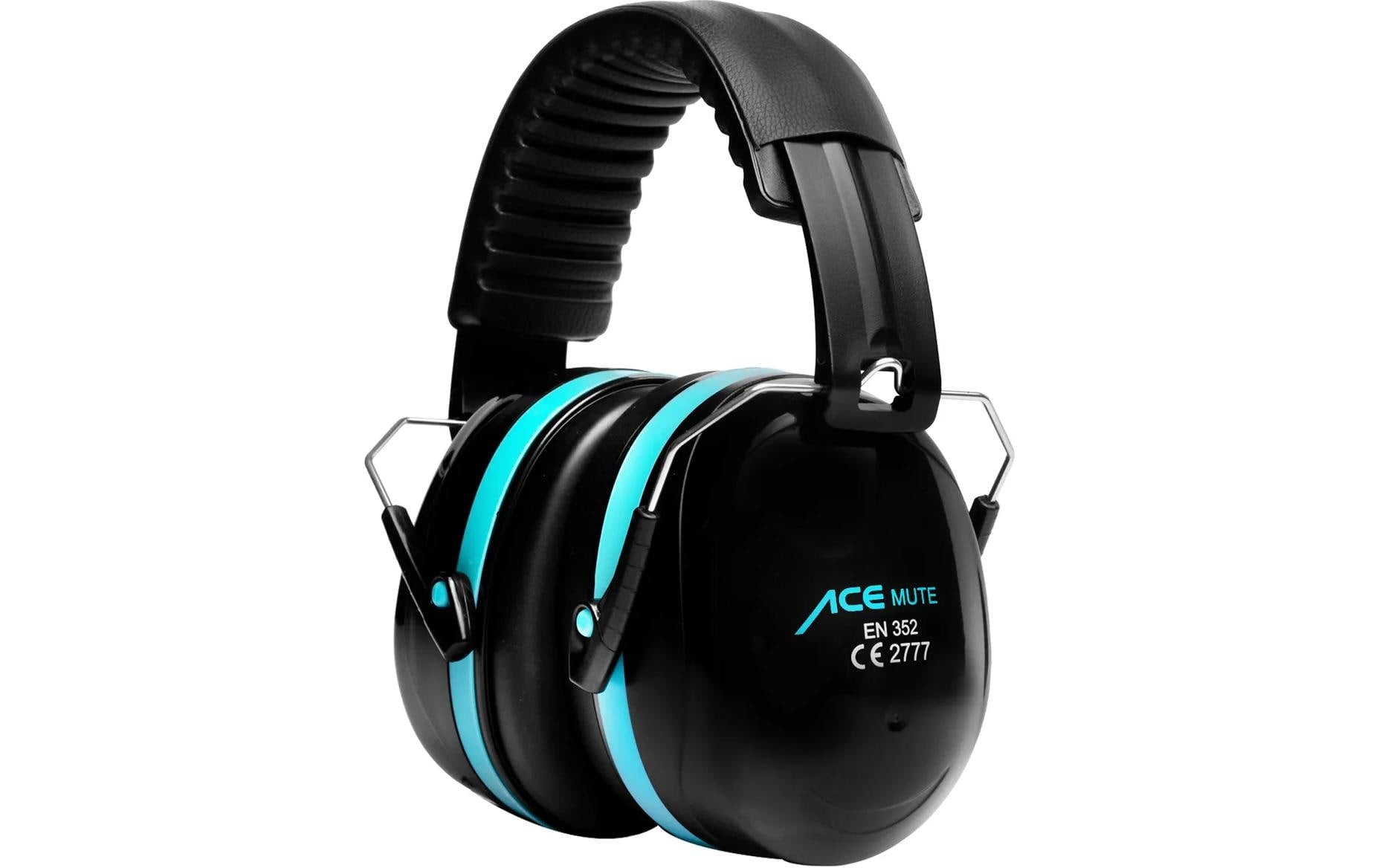 ACE Mute Kapselgehörschutz – SNR 32 dB – Schwarz/Türkis – EN 352-1