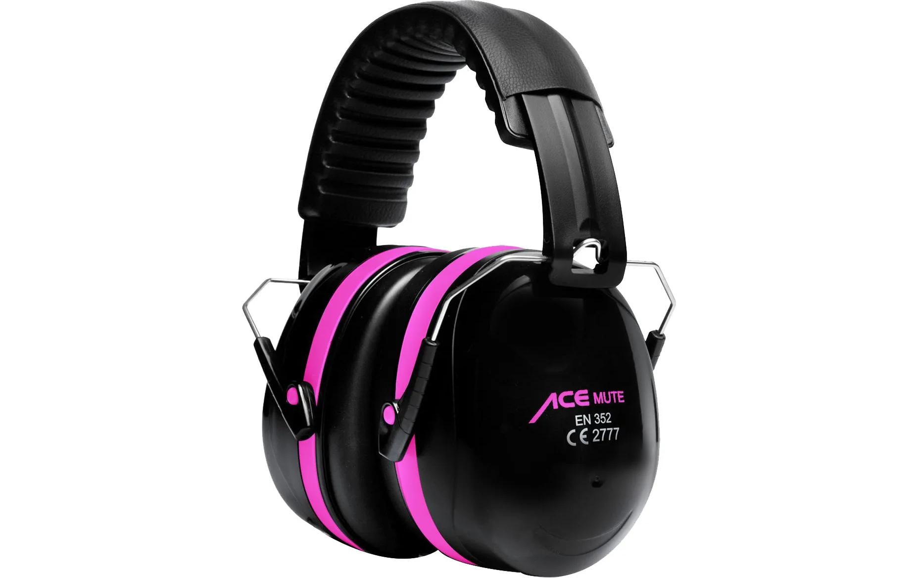 ACE Mute Kapselgehörschutz – SNR 32 dB – Schwarz/Pink – EN 352-1