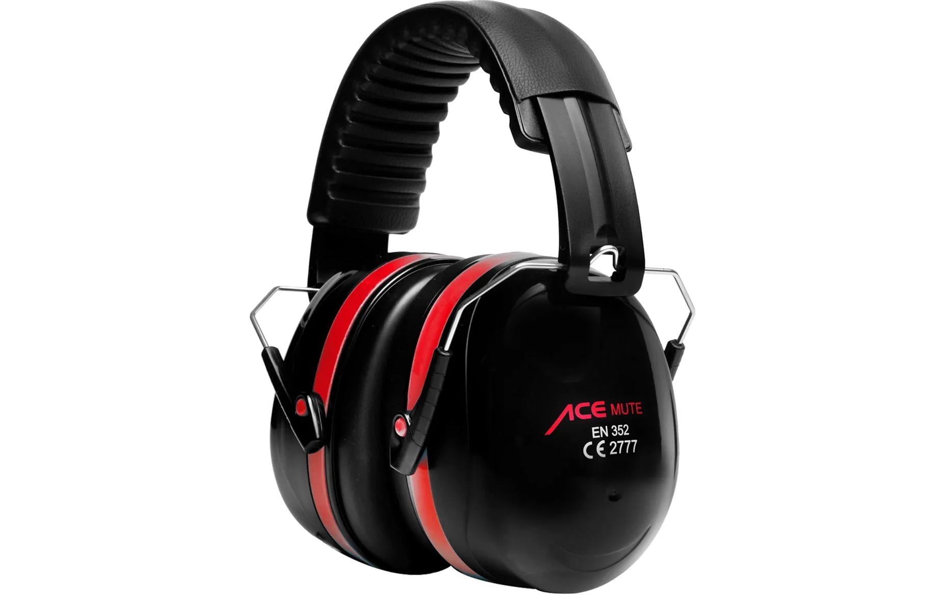ACE Mute Kapselgehörschutz – SNR 32 dB – Schwarz/Rot – EN 352-1