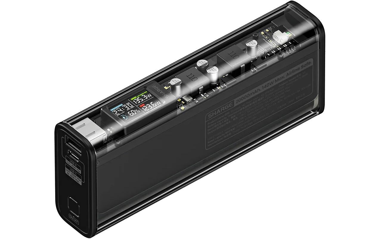 SHARGE Powerbank – 140 W, 20'000 mAh, Schwarz