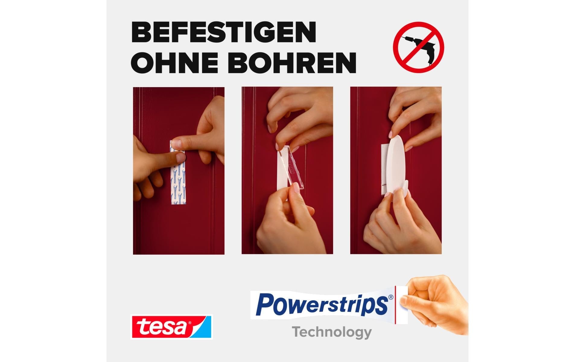 TESA Kleiderbügel – Kunststoff, weiss, 2,9 × 10,5 × 3,9 cm – 1er-Pack