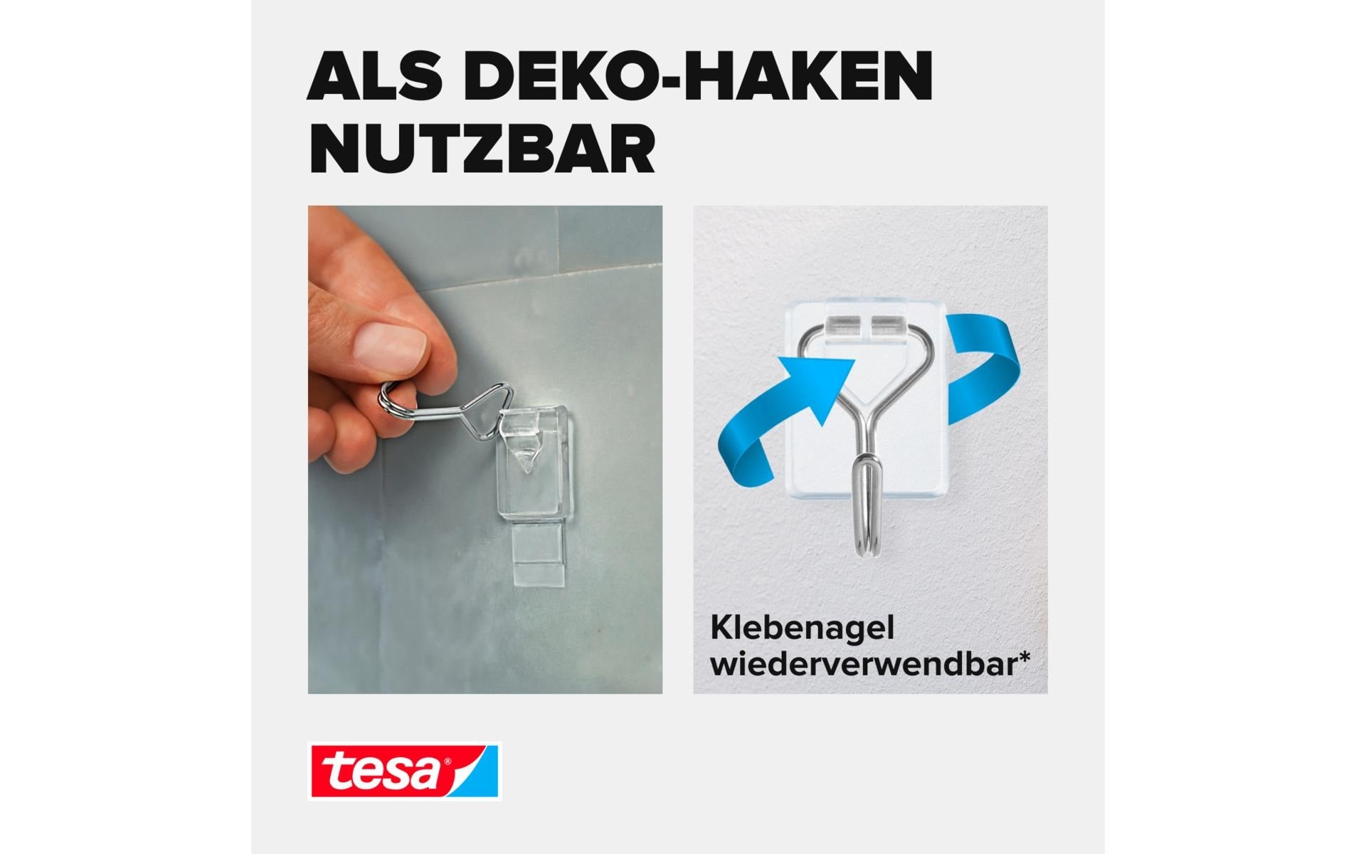 TESA Kleiderbügel – Kunststoff, transparent – 3er-Pack