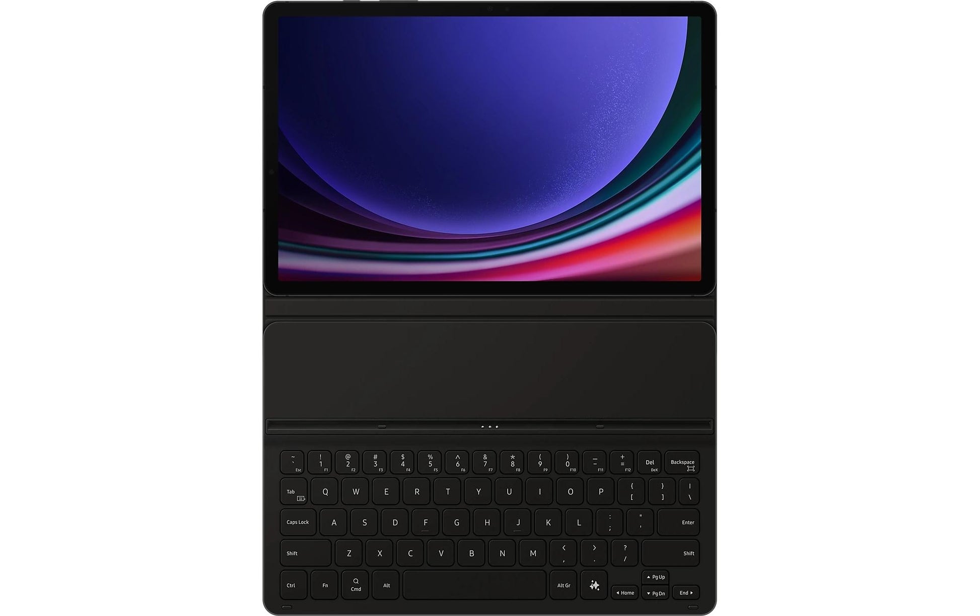 Samsung Cover Slim Keyboard – Tastatur, kabellos (Bluetooth), CH-Layout (DE-CH), schwarz – für Galaxy Tab S9