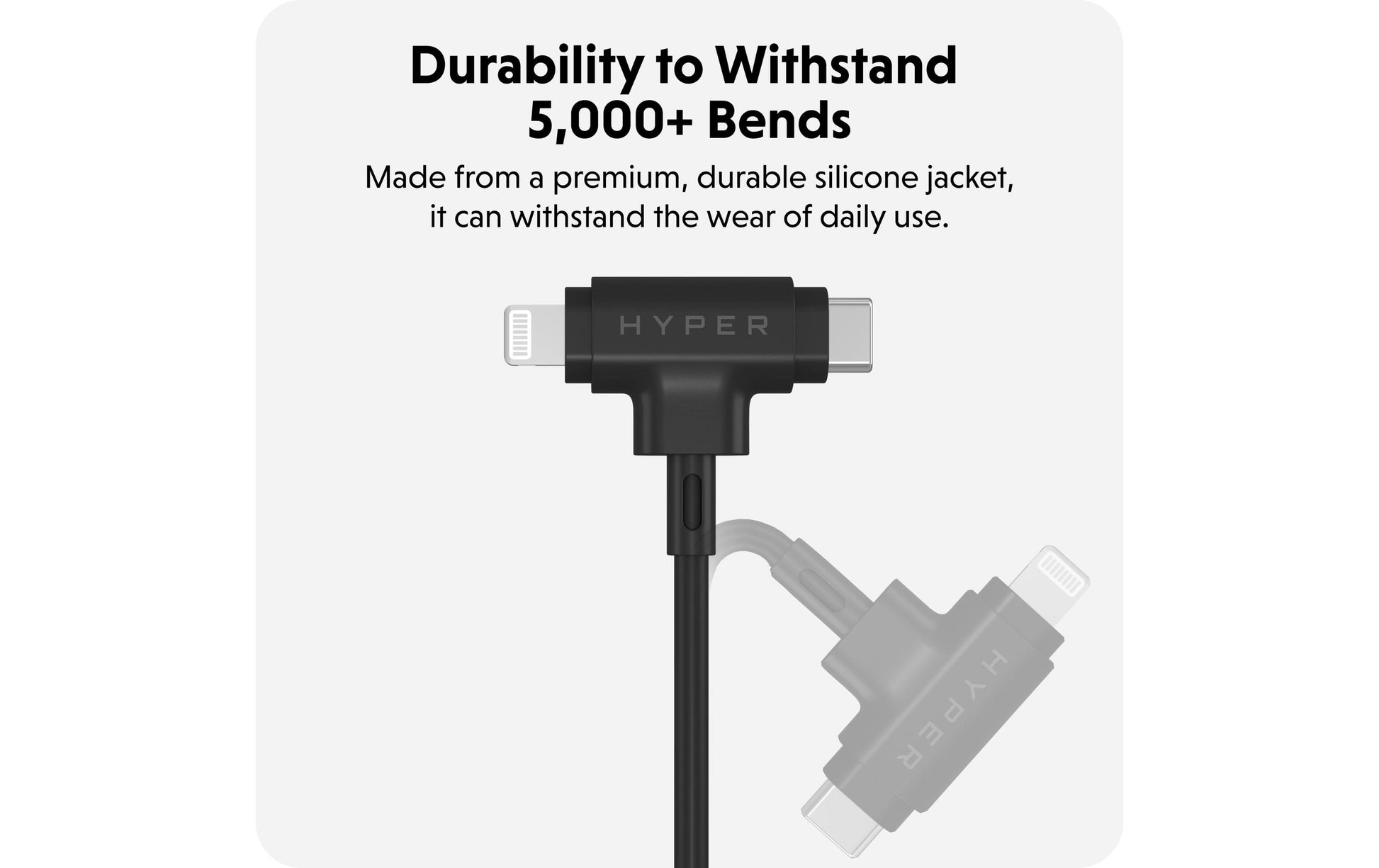 Hyper – USB-Kabel, USB-C zu Lightning, 1,5 m, USB 2.0, Ladekabel, für Android, iPadOS, iOS