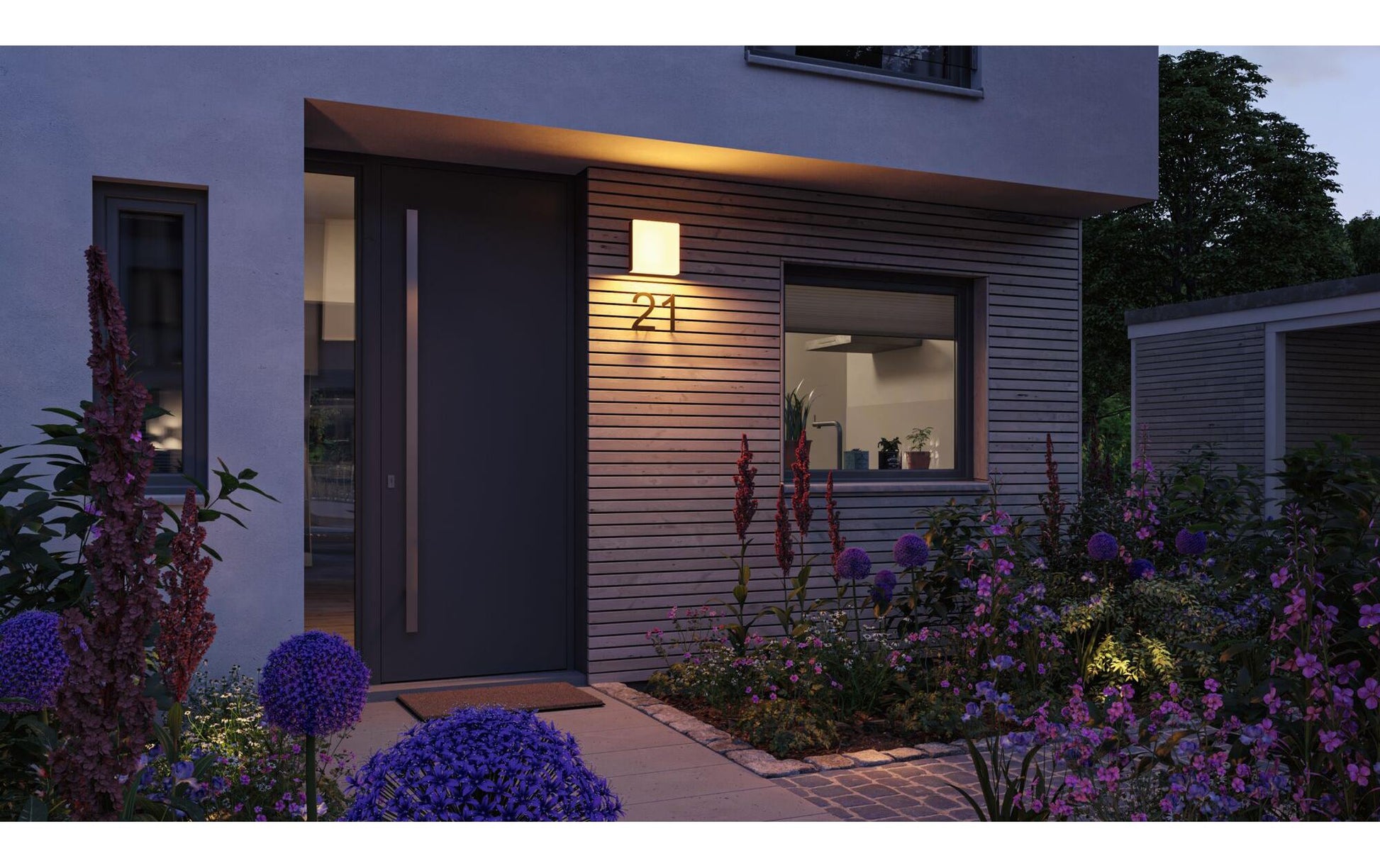 Paulmann Aussenwandleuchte – 700 lm, 8,5 W – Warmweiss, 2200–3000 K – IP44 – Netzbetrieb – für Zigbee