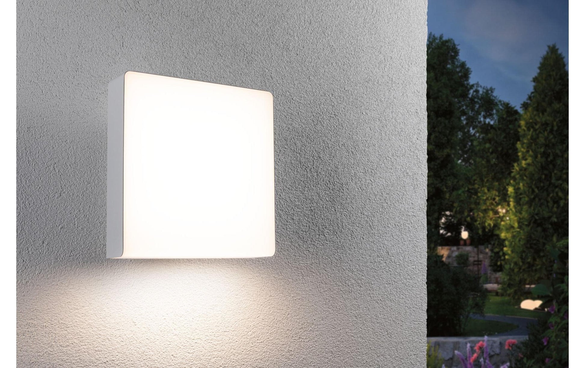 Paulmann Aussenwandleuchte – 3000 K – IP44 – Netzbetrieb – mit Bewegungsmelder – Weiss – Aluminium, Kunststoff