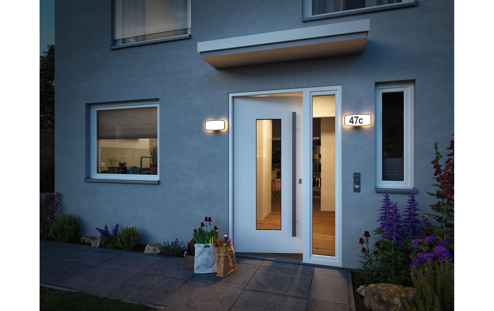 Paulmann Aussenwandleuchte – 2200–3000 K, IP44, Netzbetrieb, ZigBee 3.0, dimmbar, Anthrazit, Kunststoff