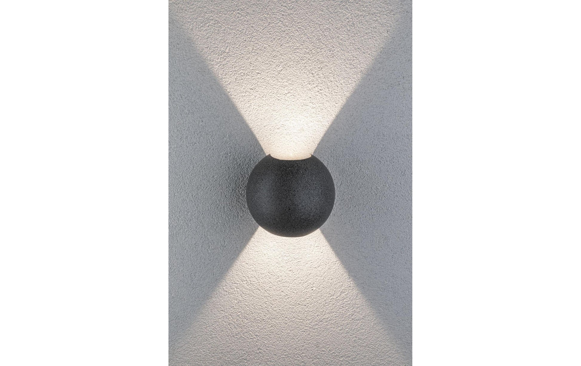 Paulmann Aussenwandleuchte – 5,5 W – Warmweiss, 3000 K – IP65 – Netzbetrieb – Schwarz – Beton, Edelstahl